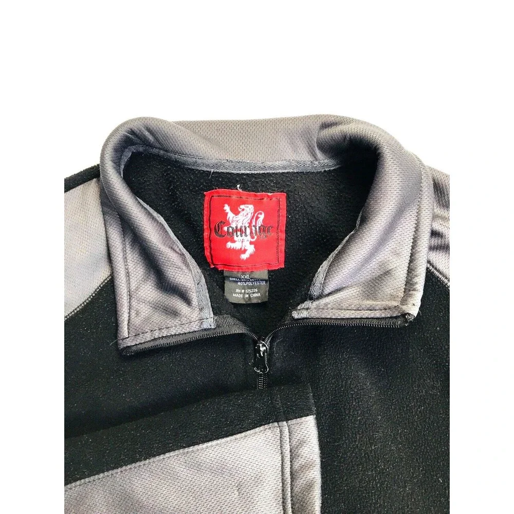 Courage USA Jacket Micro Fleece Full Zip XXL Black Gray Skateboard Streetwear